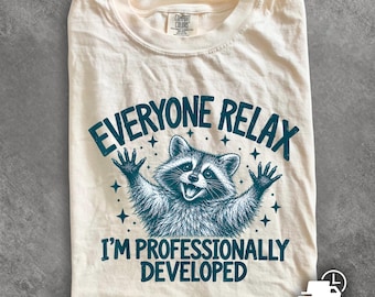 Everyone Relax I’m Professionally Developed Raccoon Teacher Shirt, Funny Professional Development Tee, Comfort Colors
