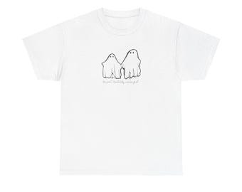 Camiseta 5SOS Ghost | Ilustração minimalista e fofa de fantasma, camiseta de Halloween