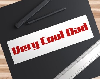 Adesivo retrô em vermelho para para-choque com a frase "Papai" | Adesivo divertido para expressar orgulho