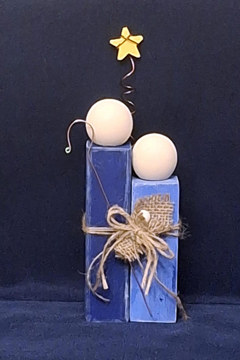 Primitive Nativity Handmade Primitive Wooden Nativity Sitter: Rustic Christmas Decor - Etsy