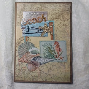 Beach Mini scrapbook album for photos, brag book, memory keeping, PaperCraft, Scrapbooking