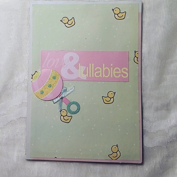 Baby Girl Mini scrapbook album for photos, brag book, memory keeping, PaperCraft, Scrapbooking