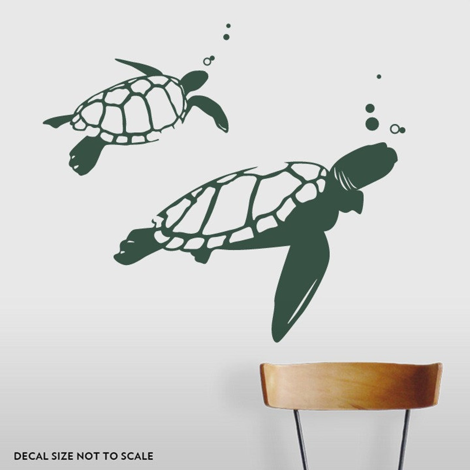 Swimming Turtles Wall Decal Turtles Decal Turtles Wall Etsy