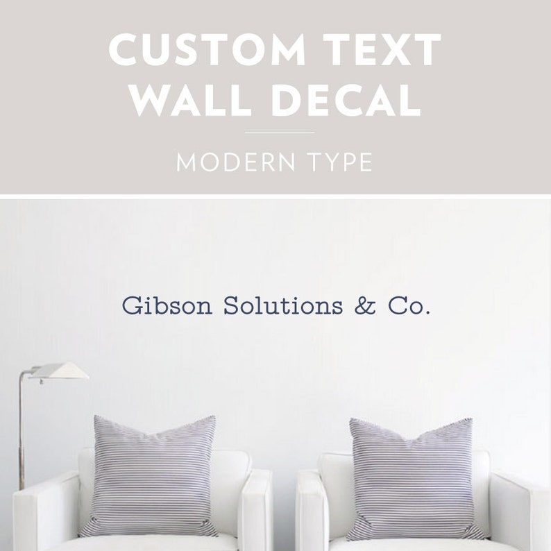Modern Type Custom Text Wall Decal Custom Wall Sticker Etsy