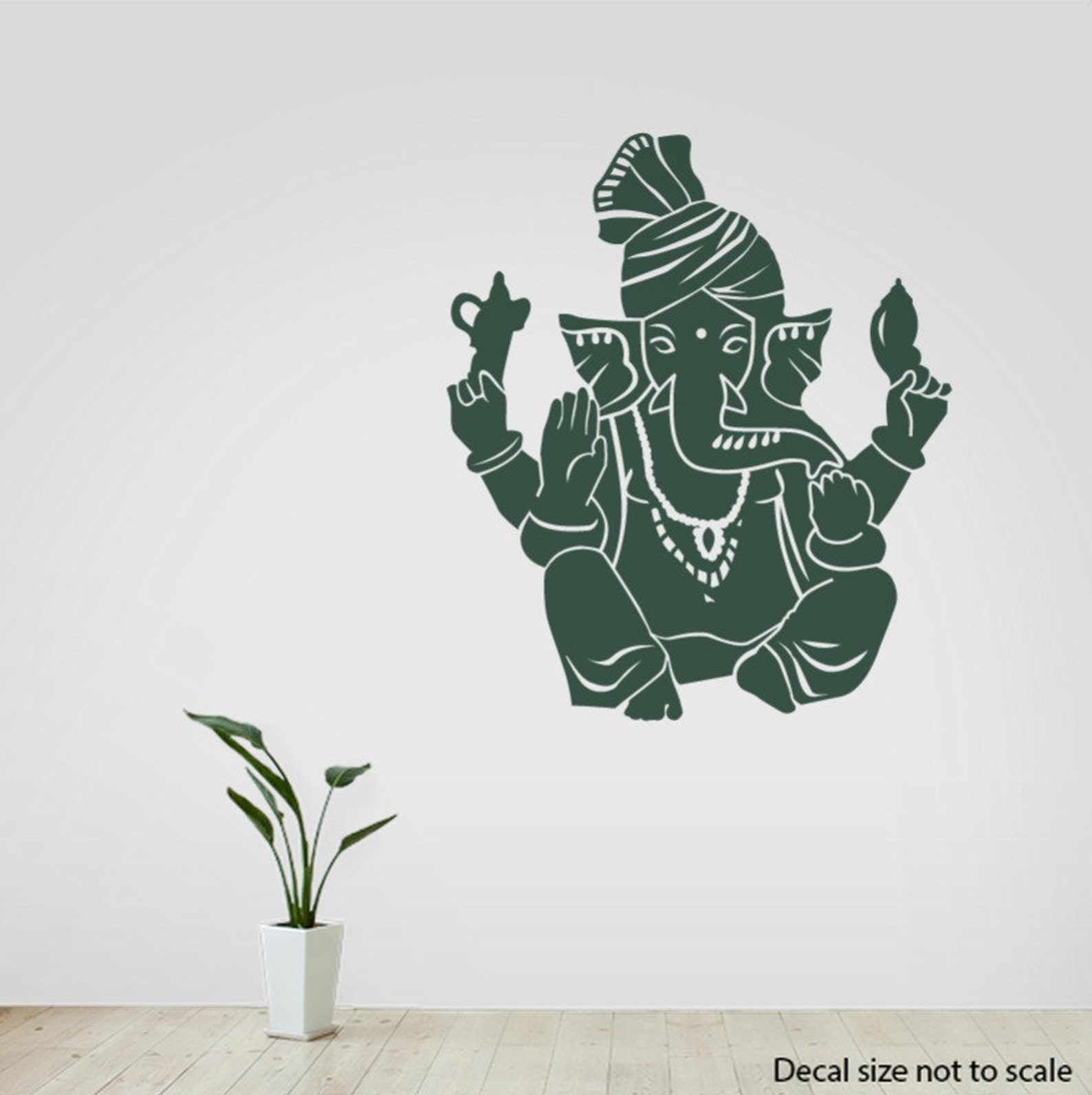 Ganesha Wall Decal Ganesha Decal Ganesha Sticker Hindu God Etsy