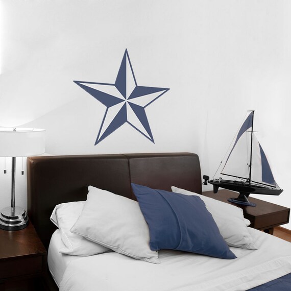 Nautical Star Vinyl Wall Decal Sticker Nor Cal Star Star Etsy