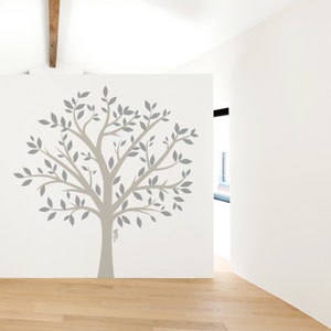 Family Tree Wall Decal - Tree Wall Sticker, Nature Wall Decal, Living Room Art, Family Photo Art, Family Tree Art image 2