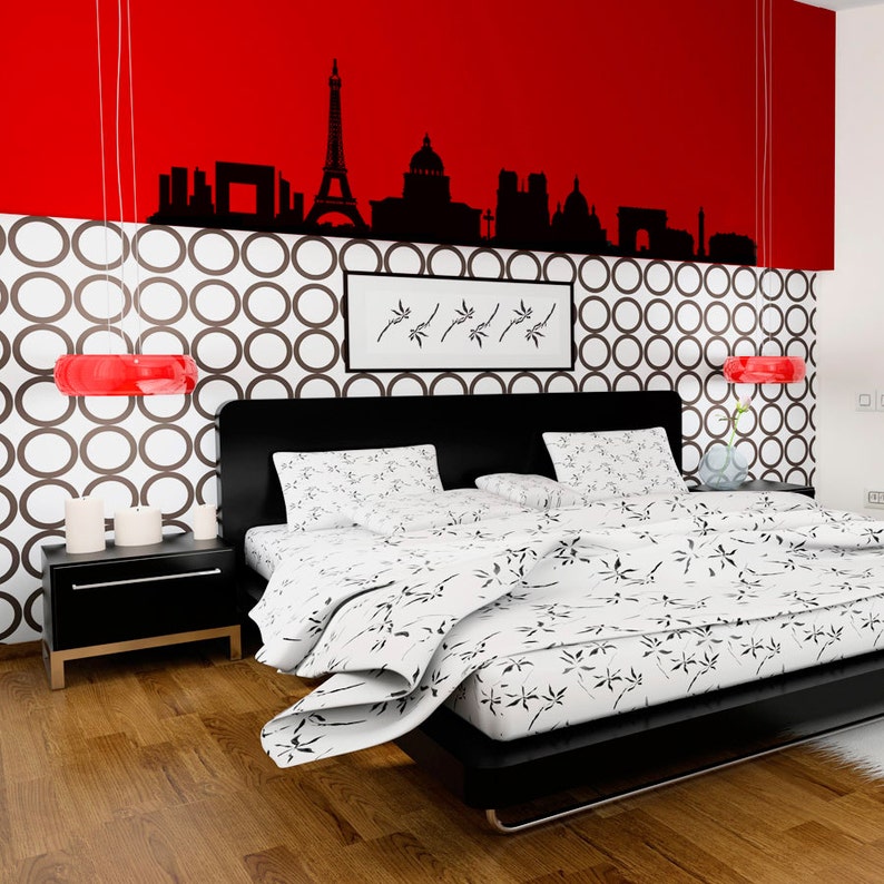 Paris City Skyline Vinyl Wall Decal Sticker