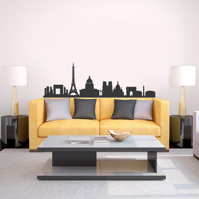 Paris City Skyline Vinyl Wall Decal Sticker