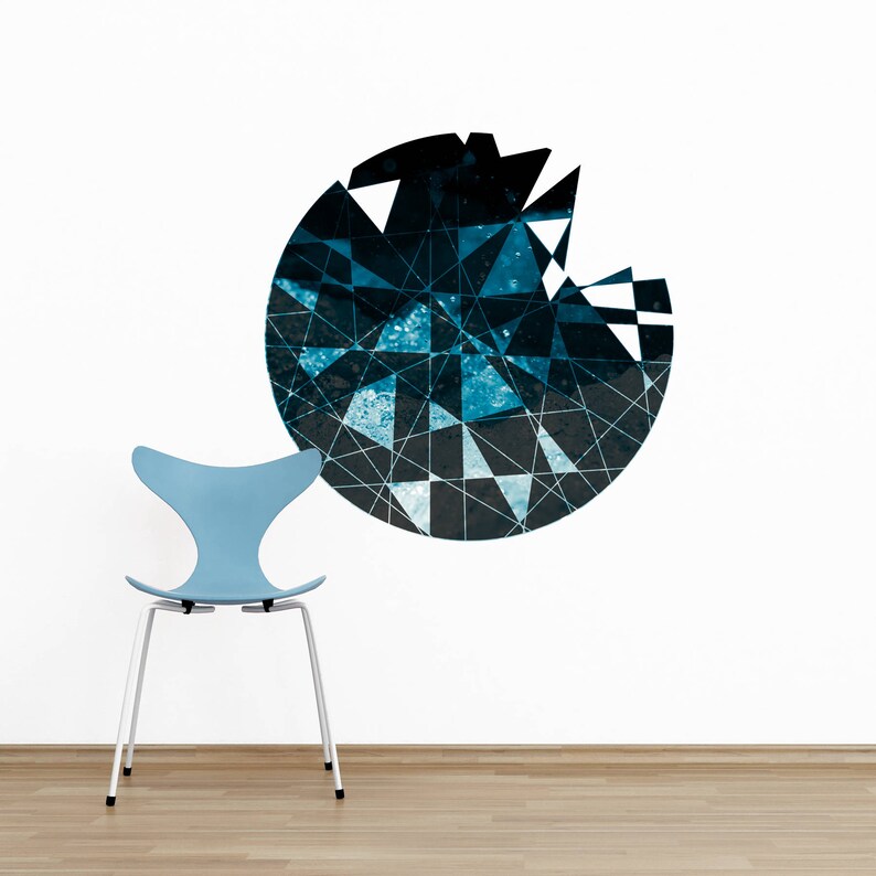 Geometric Cutout Printed Wall Decal Decor for Renters Etsy