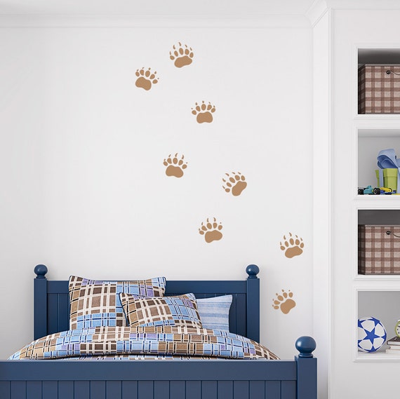 Bear Paw Print Wall Decals Ideas Grizzly Bear Tracks Vinyl Wall Decal Paw Print