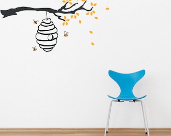 Custom Buzzing Beehive Vinyl Wall Decal