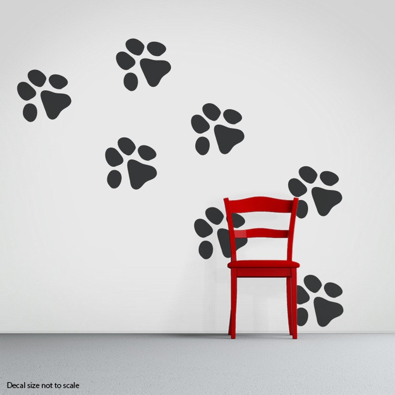 Dog Paw Prints Wall Decal Dog Paw Decal Paw Print Decal Etsy
