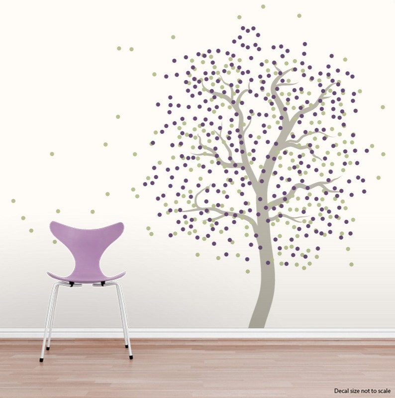 Confetti Tree Vinyl Wall DecalNature Wall Decal Living Room Etsy