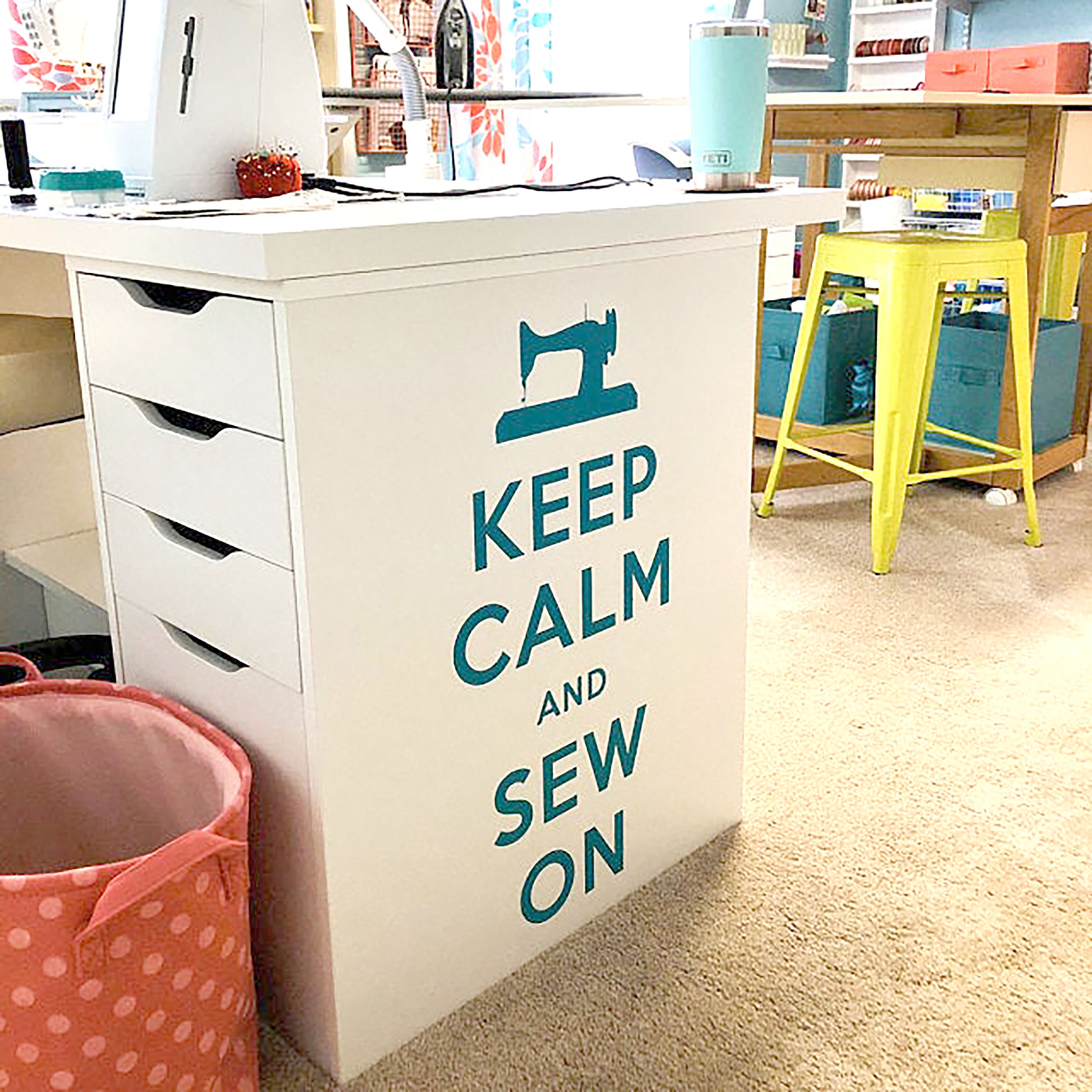 Keep Calm and Sew On Wall Decal Vinyl Sticker Keep Calm Etsy