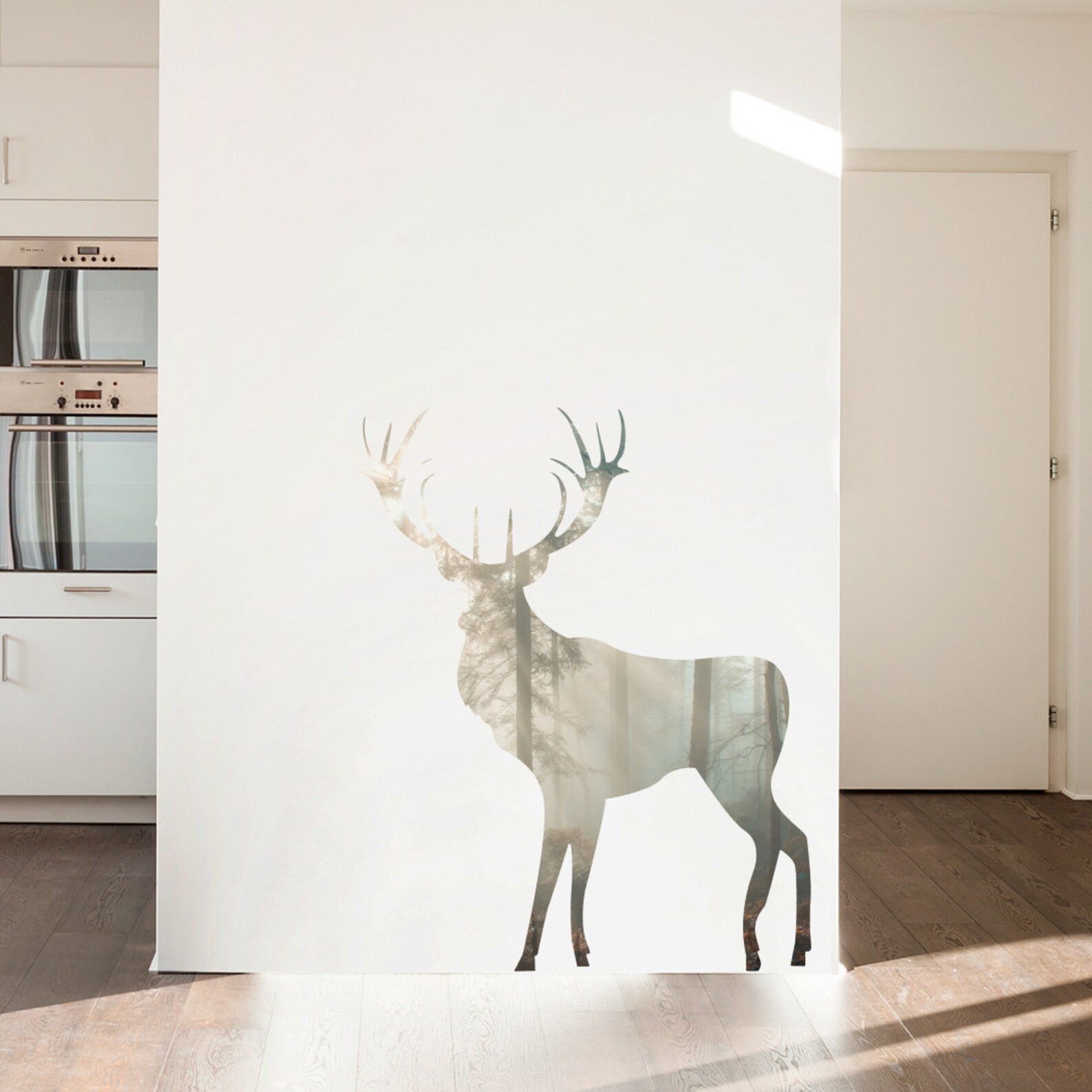 Forest Buck Wall Decal Deer Wall Decal Woodland Nursery Etsy
