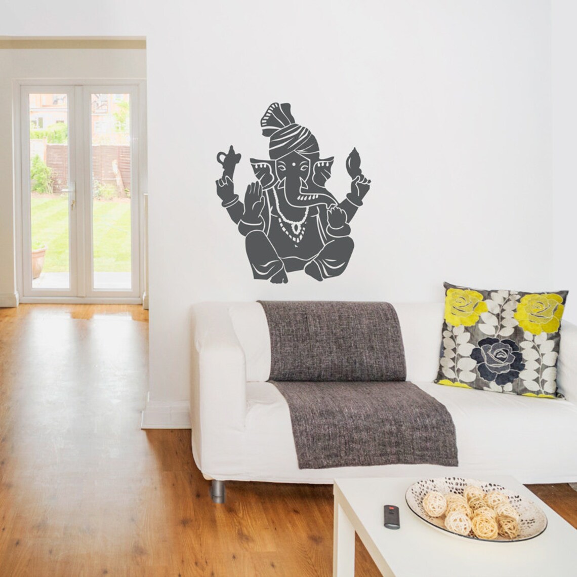 Ganesha Wall Decal Ganesha Decal Ganesha Sticker Hindu God Etsy