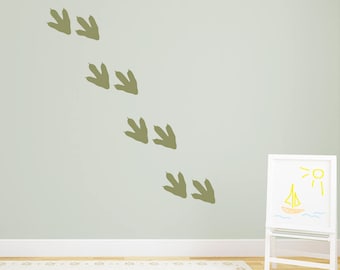 Dino Footprints Wall Decal -Dinosaur Decal, Vinyl Wall Decal, Dino Decal, Dinosaur Art, Animal Tracks, Dinosaur Nursery, Dino Theme