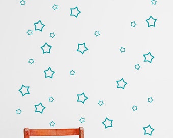 Stars Wall Decal-Star Sticker, Magical Decal, Little Girl Wall Decal, Star Wall Art, Star Graphic, Confetti Stars, Nursery Stars, Vinyl Star