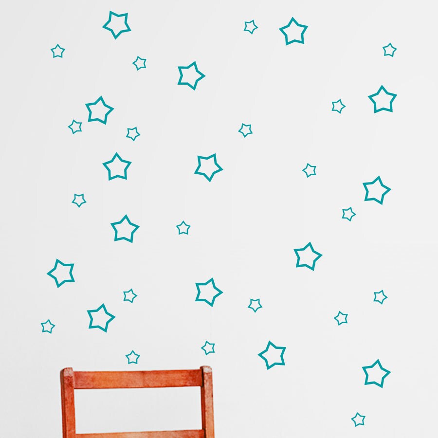 Stars Wall Decalstar Sticker Magical Decal Little Girl Wall Etsy