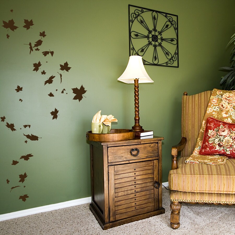 Falling Leaves Wall Decalnature Wall Decal Autumn Wall Art Etsy UK