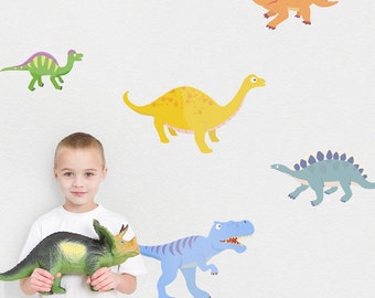 Dino Adventures Printed Wall Decal -Dinosaur Decal, Dino Wall Sticker, Repositionable Decal, Dinosaur Decor, Dinosaur Lovers, Dino Nursery