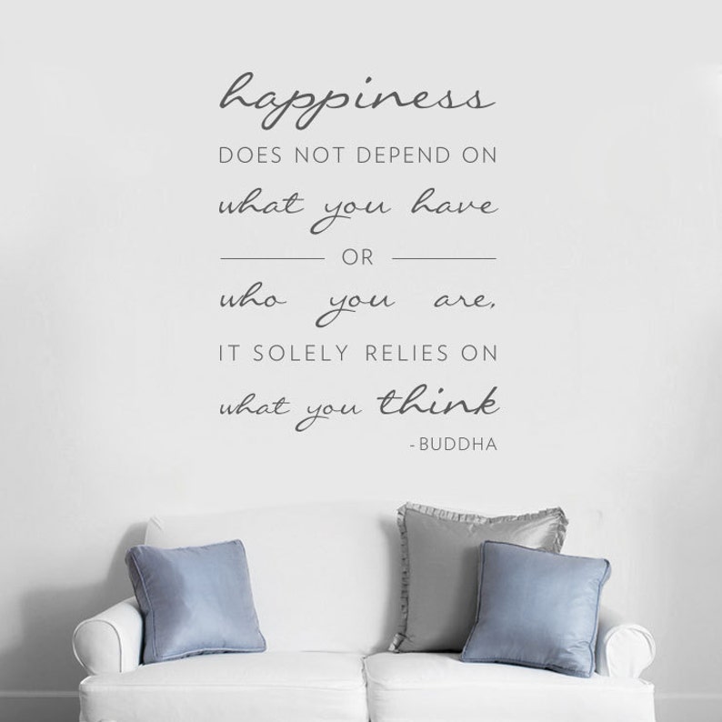 Do Not Depend On Anyone Quotes Happiness Does Not Depend On Wall Quote Decal Inspirational | Etsy