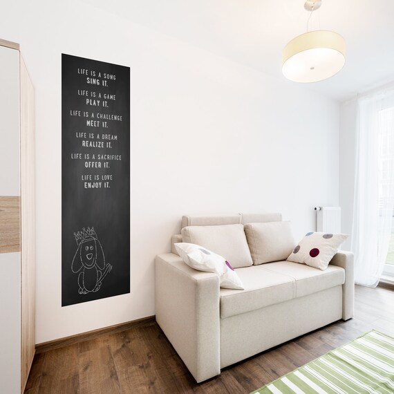 6 Chalkboard Wall Decal 2x6 Panel Vinyl Sticker Decor Blackboard Removable