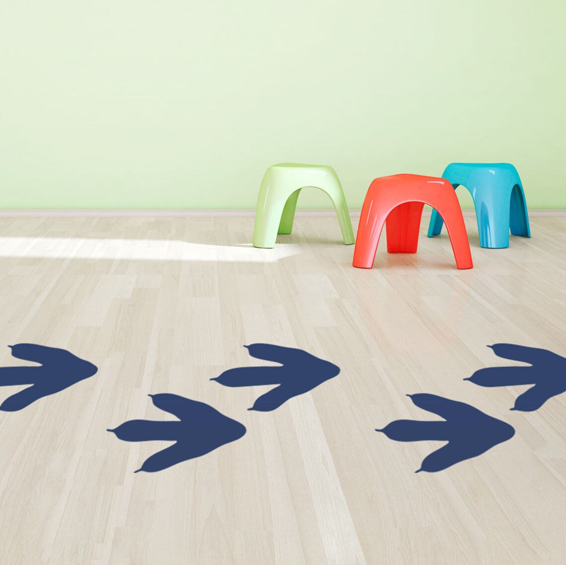 Dino Footprints Wall Decal Dinosaur Decal Vinyl Wall Decal Etsy France