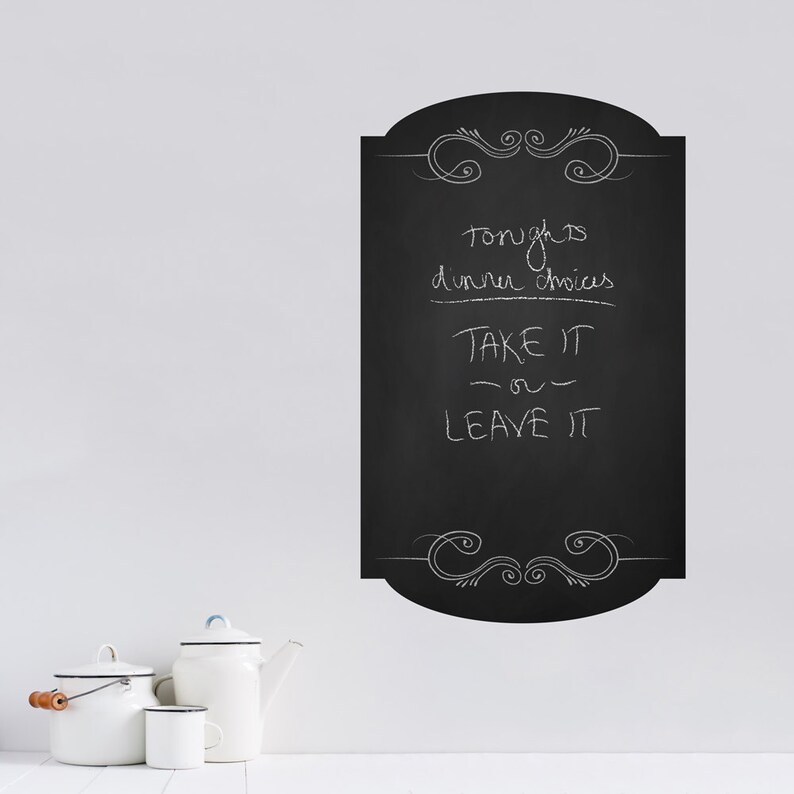 Chalkboard Frame Wall Decal Vinyl Sticker Decor Blackboard Removable Kitchen