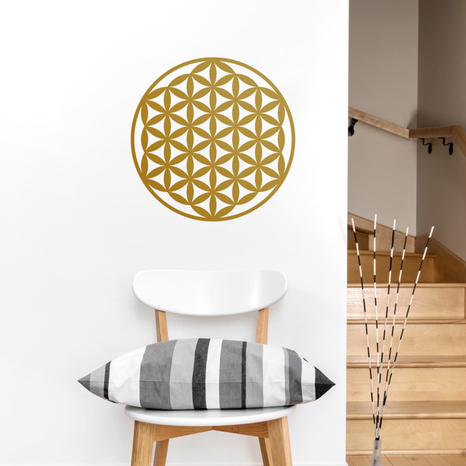 Flower of Life Wall Decal Spiritual Wall Art Flower of Life Etsy