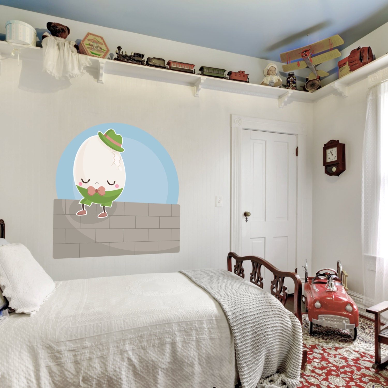 Home & Living Nursery Rhyme Fabric Wall Decal Humpty Dumpty Wall