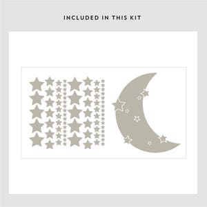 Stars and Moon Wall Decals - Nursery Decor, Stars and Moon Decal ...