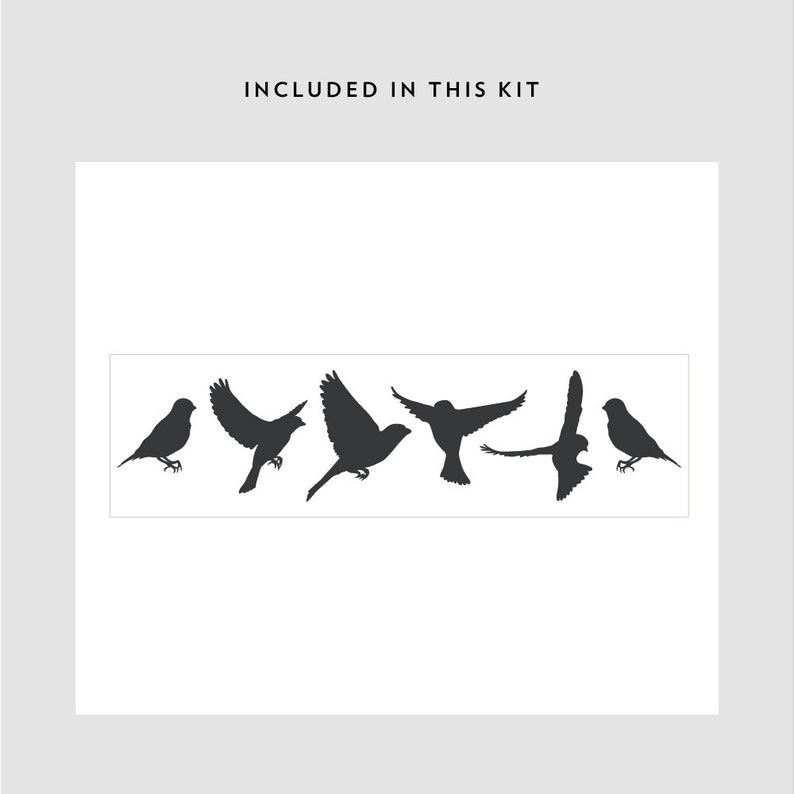 May include: Silhouettes of six birds in flight, with one bird perched on the ground. The birds are all facing different directions and are in various stages of flight. The silhouettes are black against a white background.
