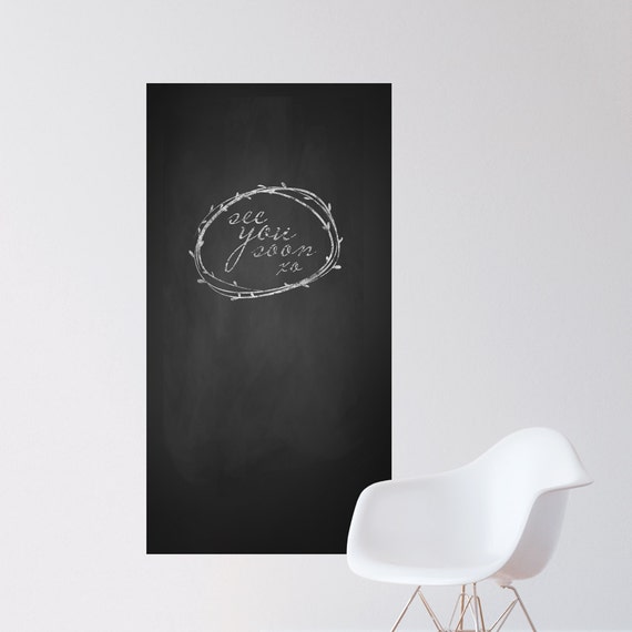 black chalkboard wall decal 2x4 panel vinyl decal sticker | etsy