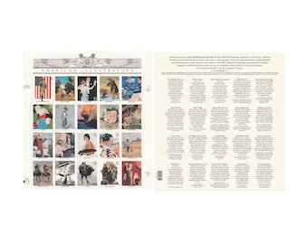 USA Stamp Sheet _ AMERICAN ILLUSTRATORS_ 20 Pcs 34 Cent Stamp - MNH