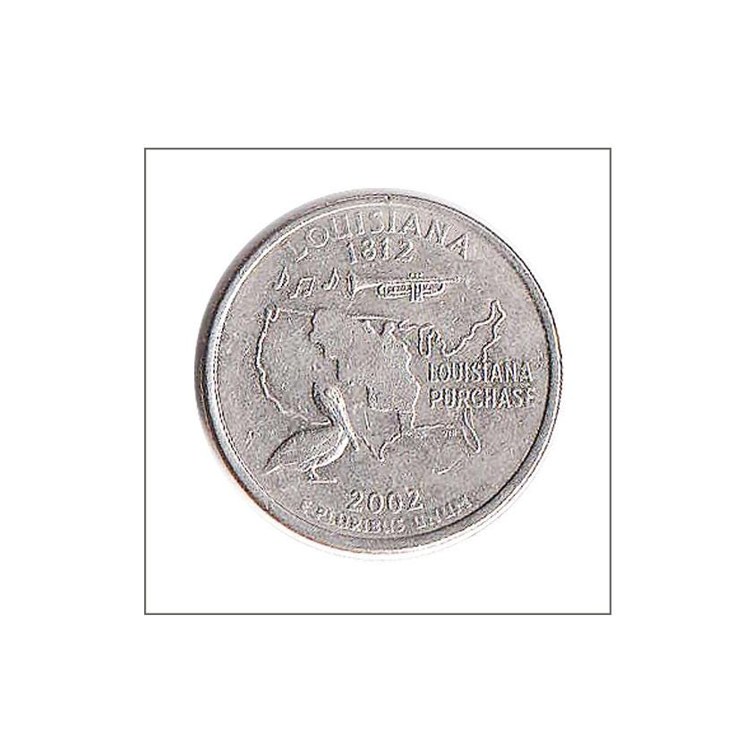 USA Quarter Dollar Coin _ LOUISIANA 1812 _ Issued Year 2002