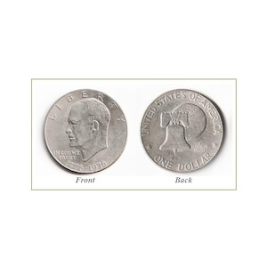 USA One Dollar Coin _ LIBERTY 1776-1976 Eisenhower Bell Moon