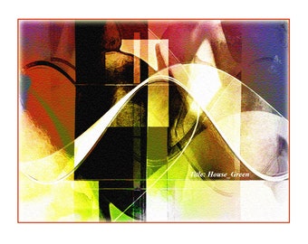 House_Green - Digital Altered Photography JPEG Image Instant Download
