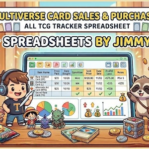 Samlarkort TCG-spårare Google Sheets | TCG-lager, försäljningsöversikt (digital nedladdning)