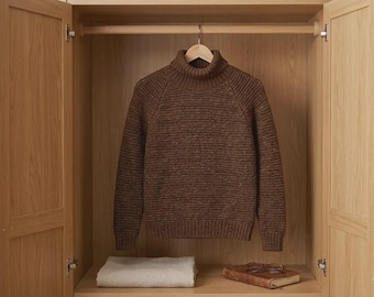 Crochet Men's Turtleneck Jumper Pattern - DIY Cozy Sweater Design