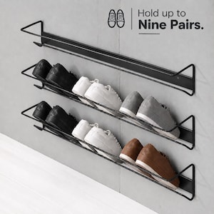 Floating shoe rack