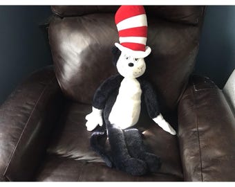 Cat in The Hat Plush Vintage 1995 Macy's Stuffed Animal Large 30" Dr Seuss EUC