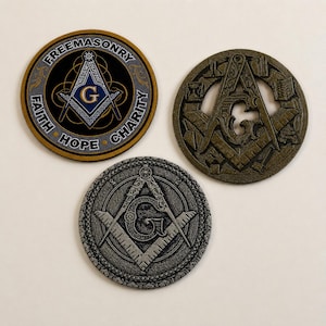 Freemason Woven Patches Iron-on and/or Sew-on High Detailed Set of 3 or Single