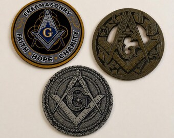 Freemason Woven Patches Iron-on and/or Sew-on High Detailed Set of 3 or Single