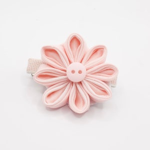 Pink Layered Kanzashi Flower Hair Clip, Handmade floral hair clip, Pink Barrette, Pink flower clip, Kanzashi hair clip,Pink hair accessories