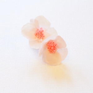 Pince à cheveux à fleurs roses