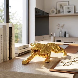 Gold Jaguar Statue - Etsy
