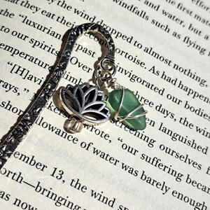 Genuine Green Sea Glass Bookmark