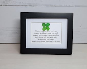 アイルランドの祝福をモチーフにしたミニシーグラス写真 - 4インチ×3インチ